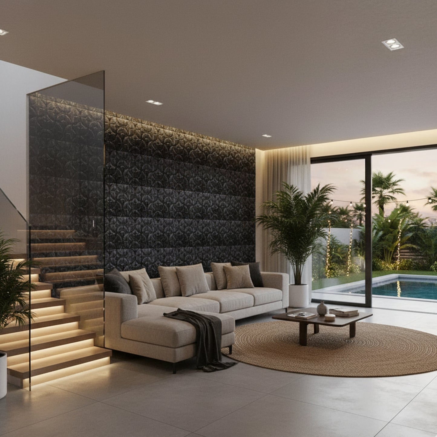 Thunder Black 3D Wall Panels Luna Design