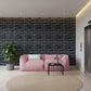 Thunder Black 3D Wall Panels Pixel Design