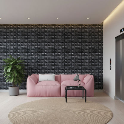 Thunder Black 3D Wall Panels Pixel Design