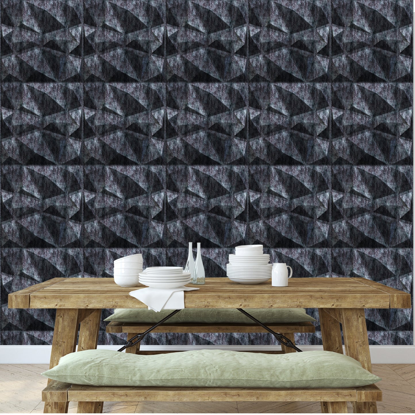 3D Wall Panels - PVC Stone Design 50X50 cm