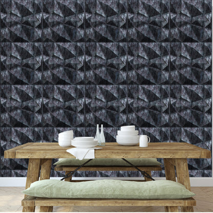 Thunder Black 3D Wall Panels Stone Design