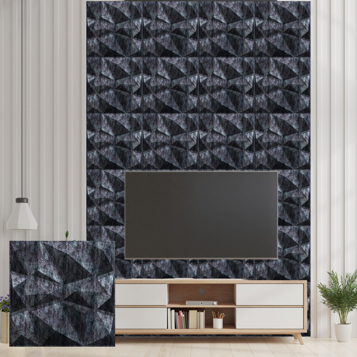 3D Wall Panels - PVC Stone Design 50X50 cm