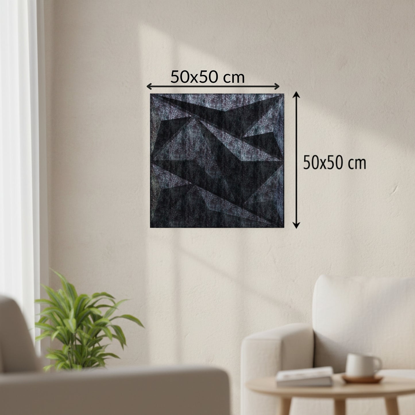 Thunder Black Alps Design 3D Wall Panel Measurement