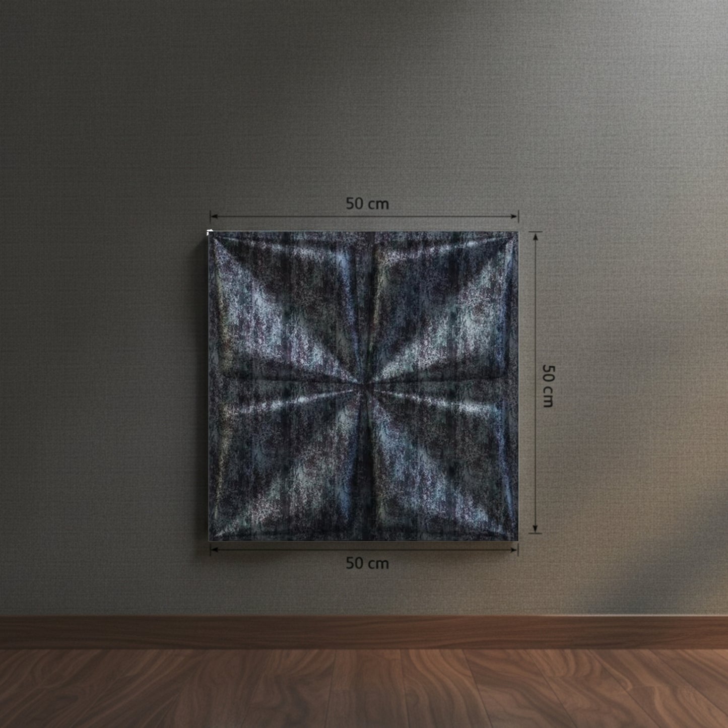 Thunder Black Bloom Design 3D Wall Panel View-3