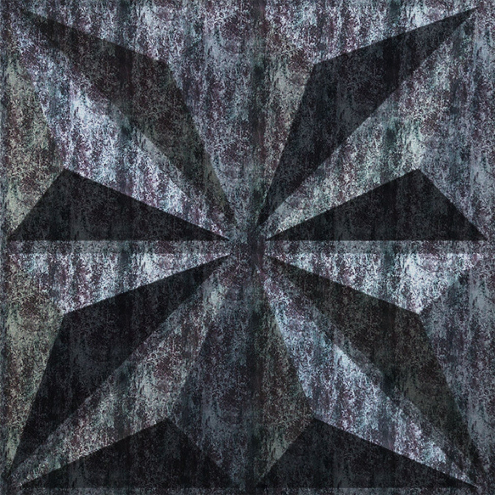 Thunder Black Crystal Design 3D Wall Panel Front View 1