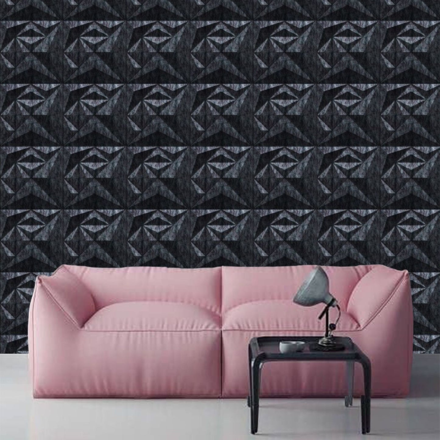 Thunder Black Diamond Design 3D Wall Panel-2