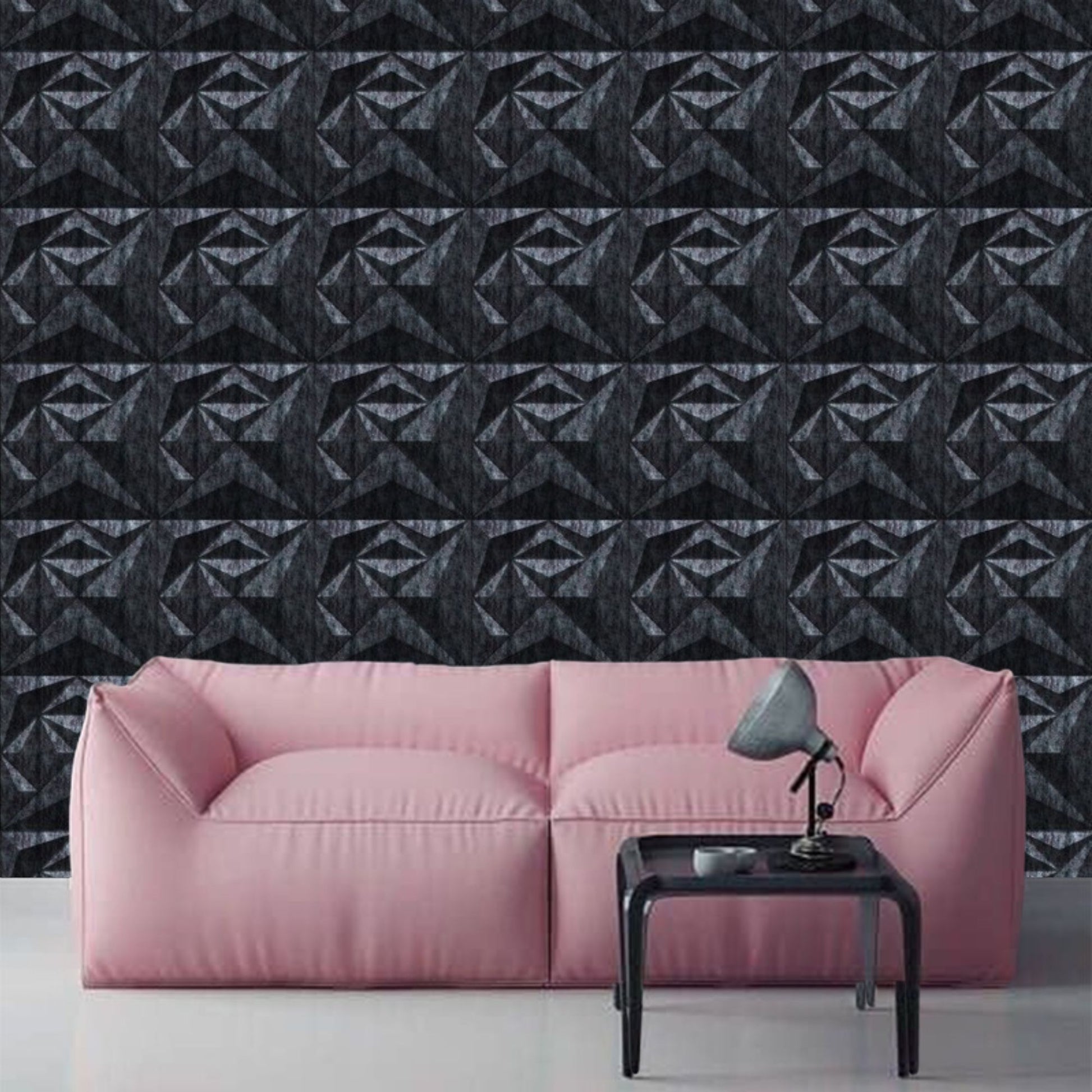 Thunder Black Diamond Design 3D Wall Panel-2
