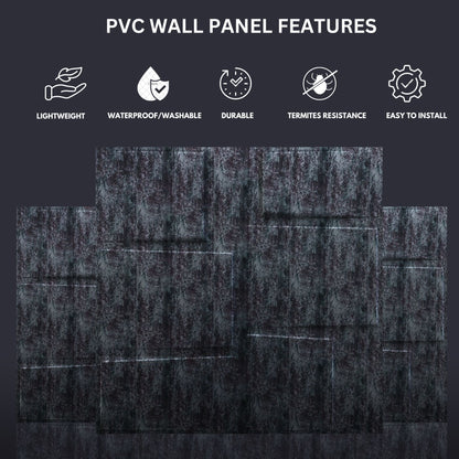 Thunder Black Stream Design 3D Wall Panel-4
