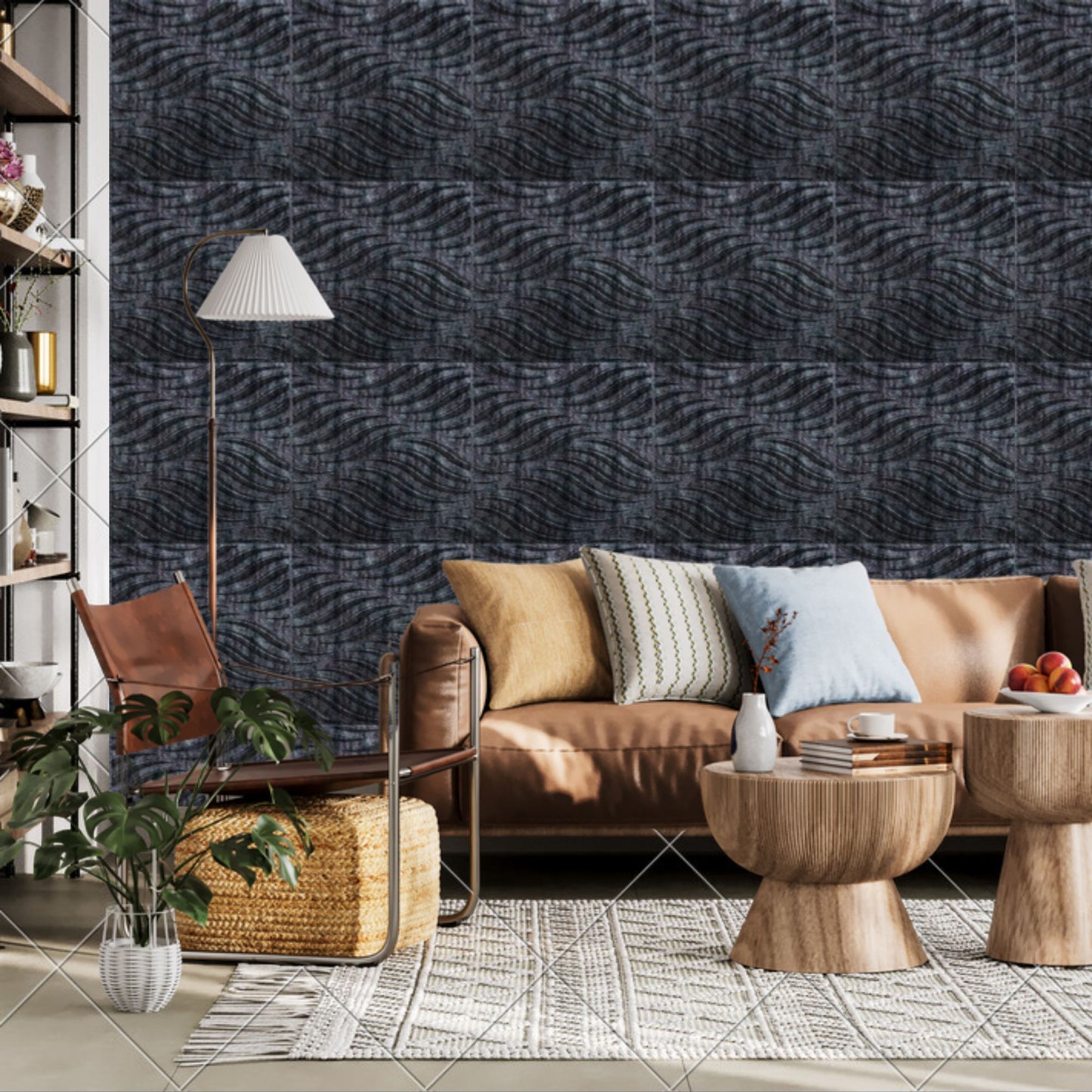 Thunder Black 3D Wall Panels Swirl Design-1
