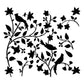 Bird Perching On Tree Design New Stencils for Wall Painting (KDMD1409)