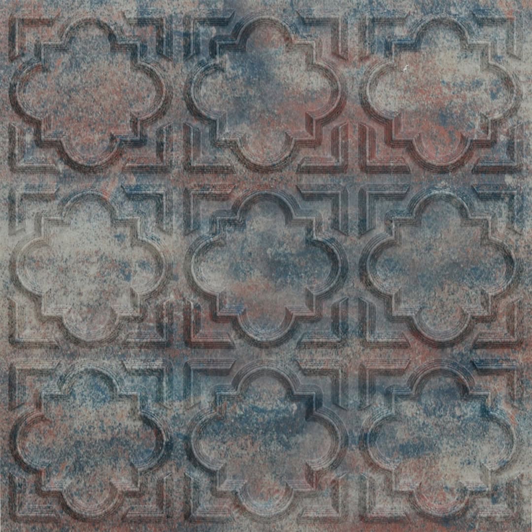 Valyrian Steel Color Quatrefoil Design 3D Ceiling Panel