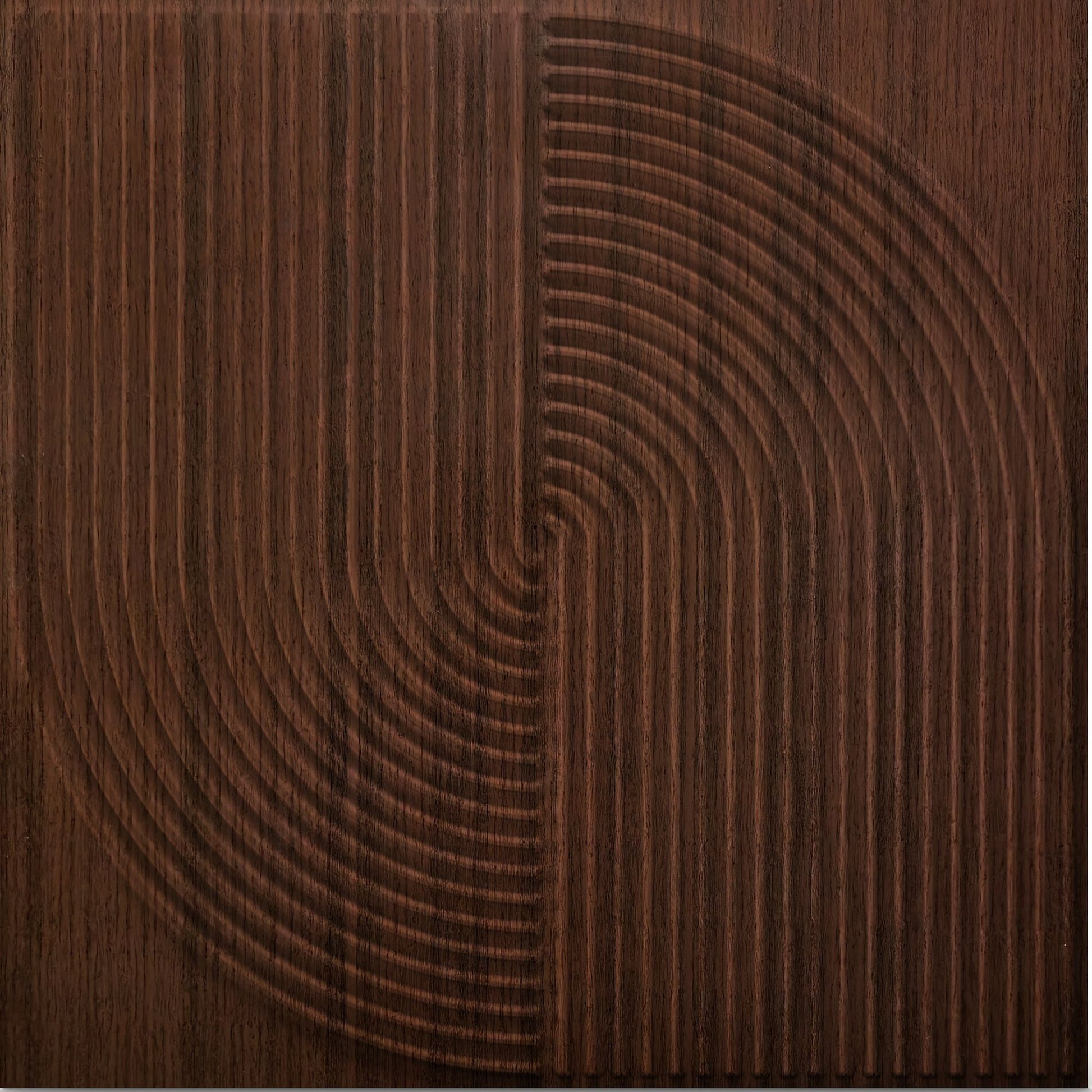 Walnut Wood Self Adhesive Panels Circle Design