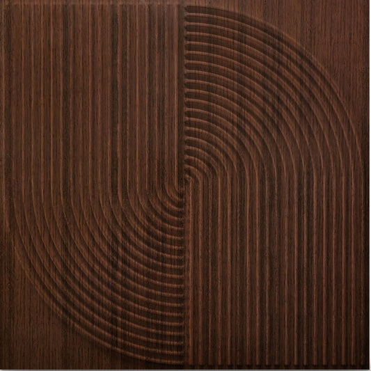 Walnut Wood Self Adhesive Panels Circle Design