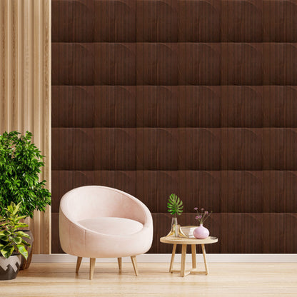 Walnut Wood Self Adhesive Panels Circle Design