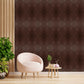 Walnut Wood Self Adhesive Panels Damask Design
