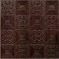 Walnut Wood Self Adhesive Wall Panels Flower Design