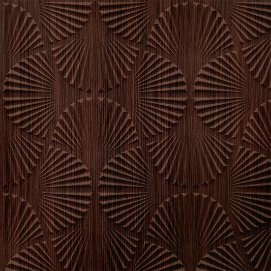 Walnut Wood Self Adhesive Panels Hand Fan Design