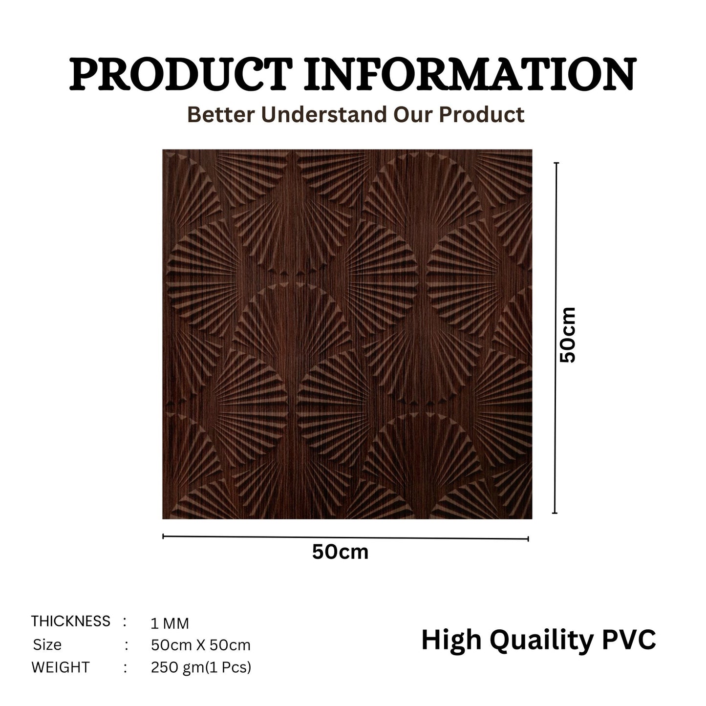 Walnut Wood Self Adhesive Panels Hand Fan Design