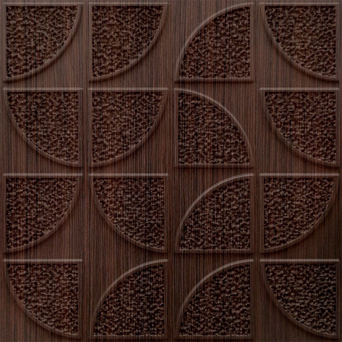 3D Self Adhesive Wall Panel Quarter Circle Design- 50x50cm