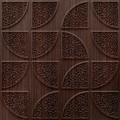 Walnut Wood Self Adhesive Panels Quarter Circle Design