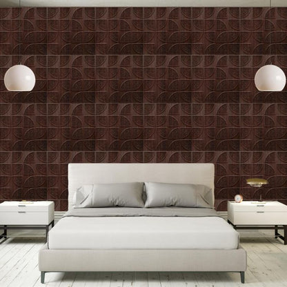 Walnut Wood Self Adhesive Panels Quarter Circle Design