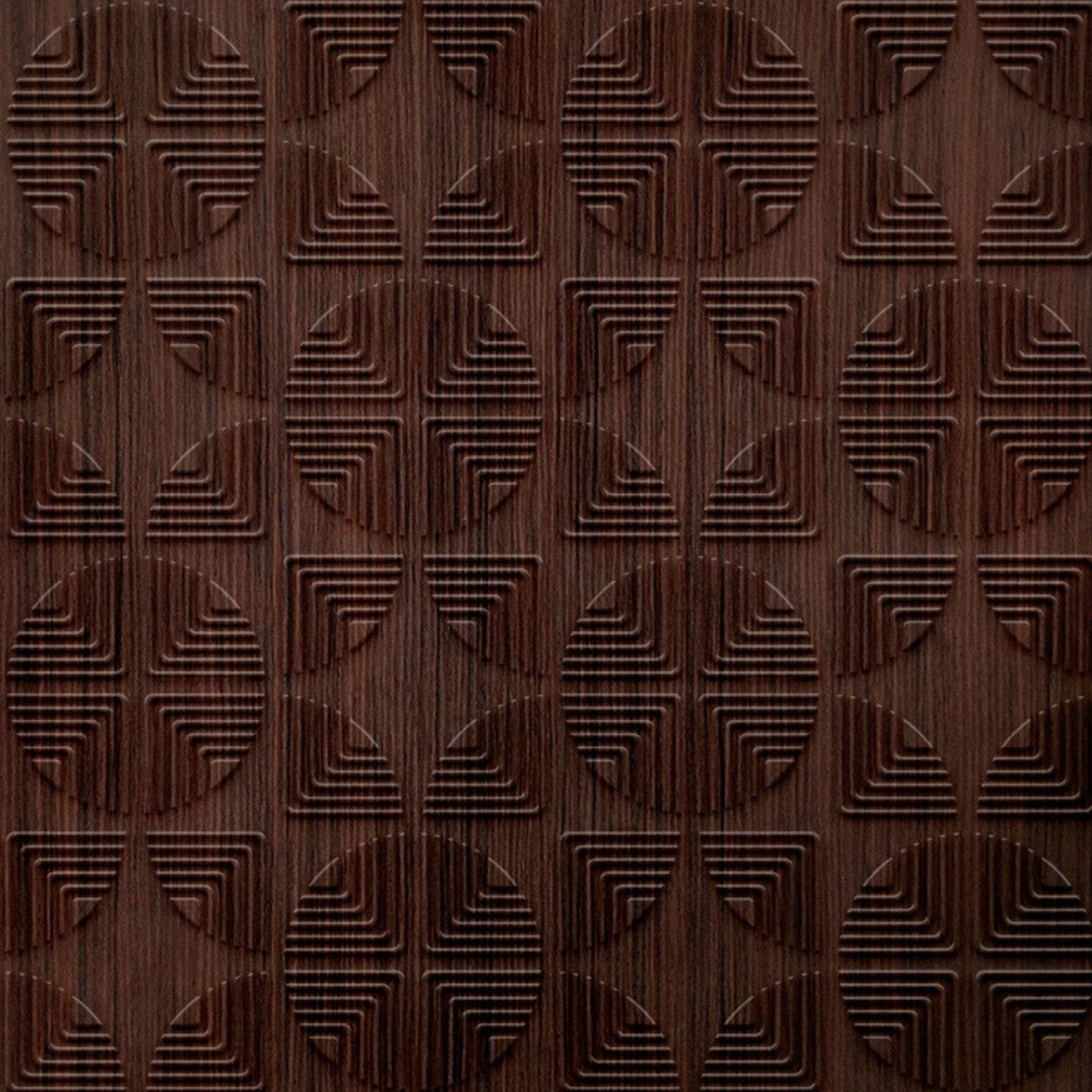 Walnut Wood Self Adhesive Panels Quarter Circle Design
