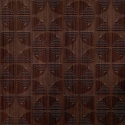 Walnut Wood Self Adhesive Panels Quarter Circle Design
