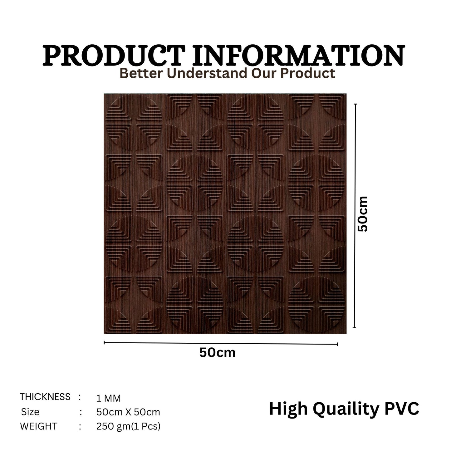 Walnut Wood Self Adhesive Panels Quarter Circle Design
