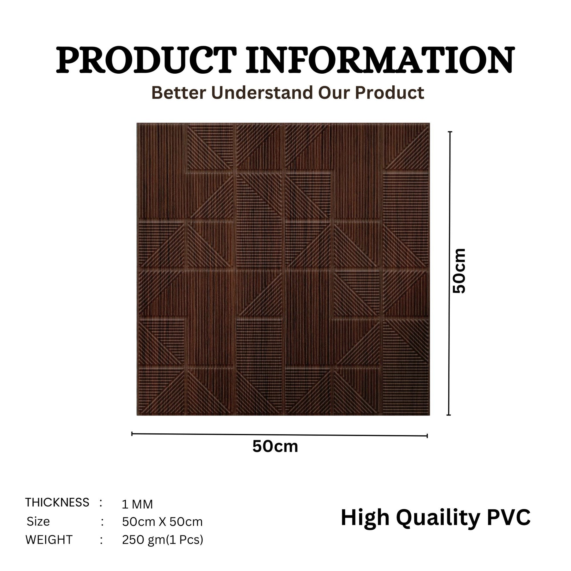 Walnut Wood Self Adhesive Panels Stripe Design