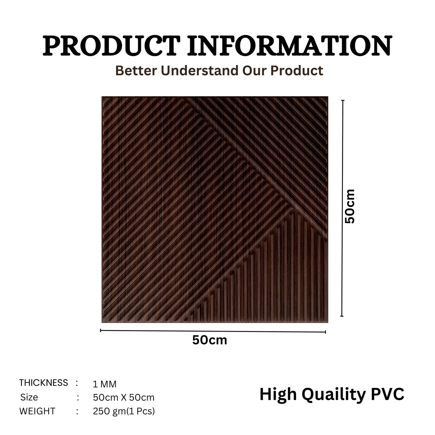 Walnut Wood Self Adhesive Panels Stripe Design
