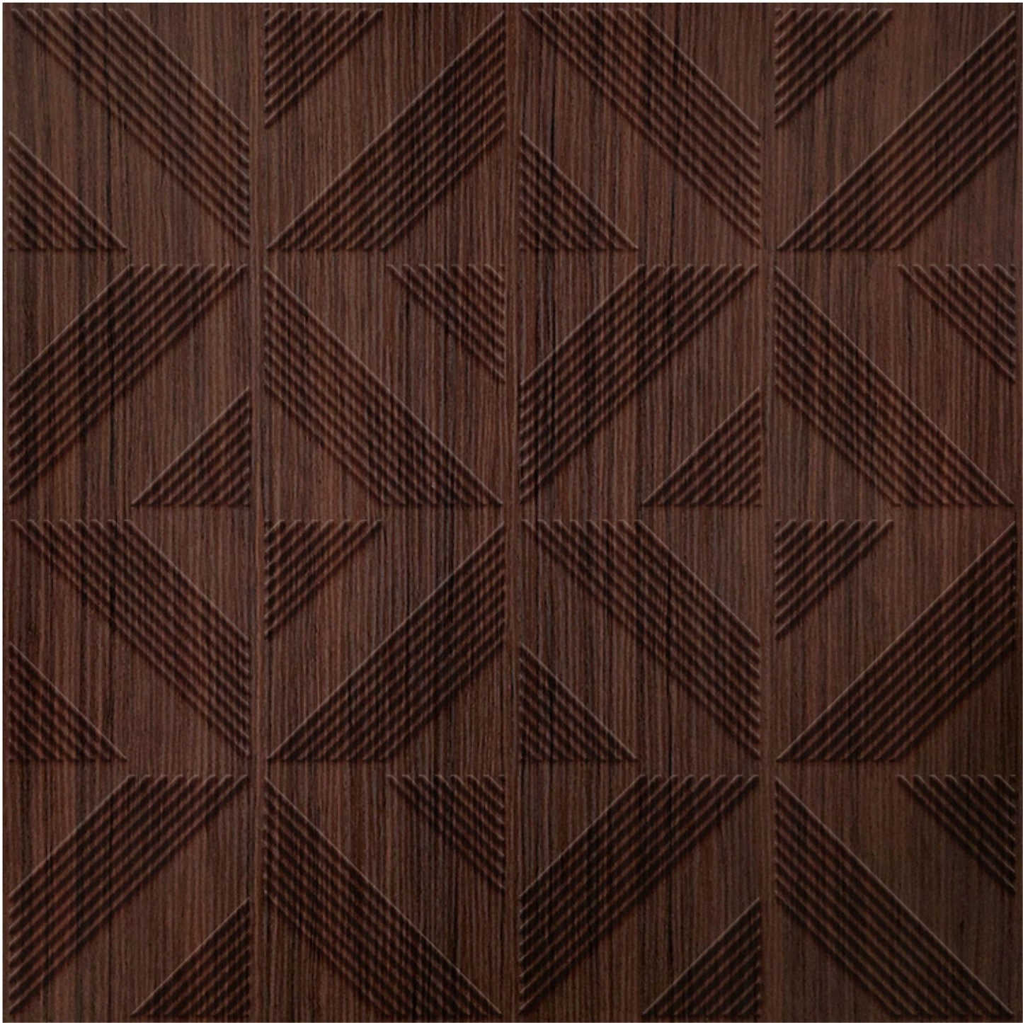 Walnut Wood Self Adhesive Panels triangle Design
