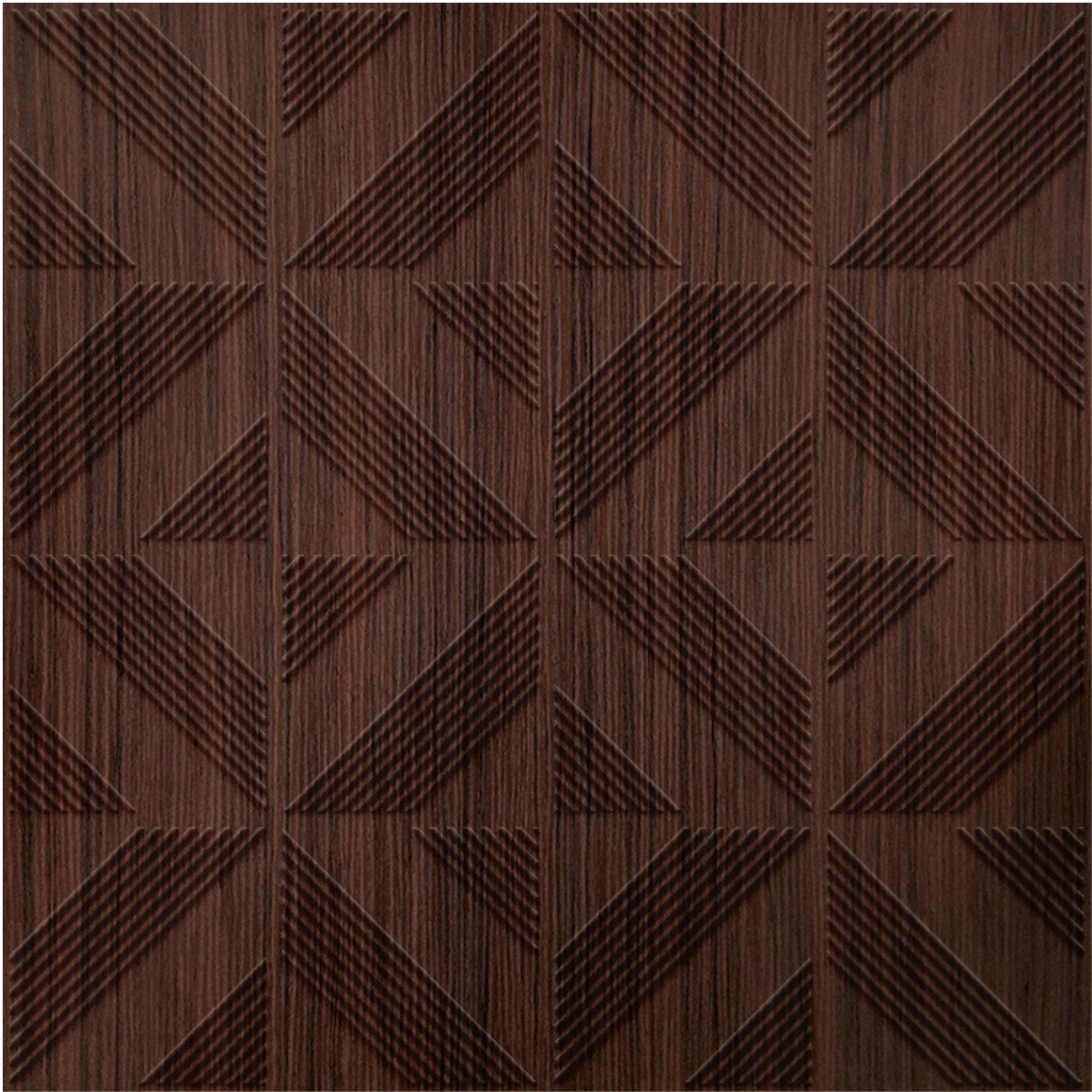 Walnut Wood Self Adhesive Panels triangle Design