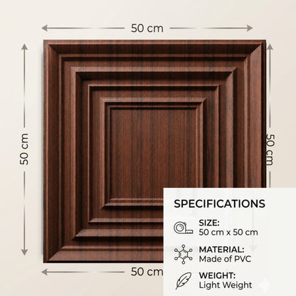 Walnut Wood 3D Wall Panels Accent Design3