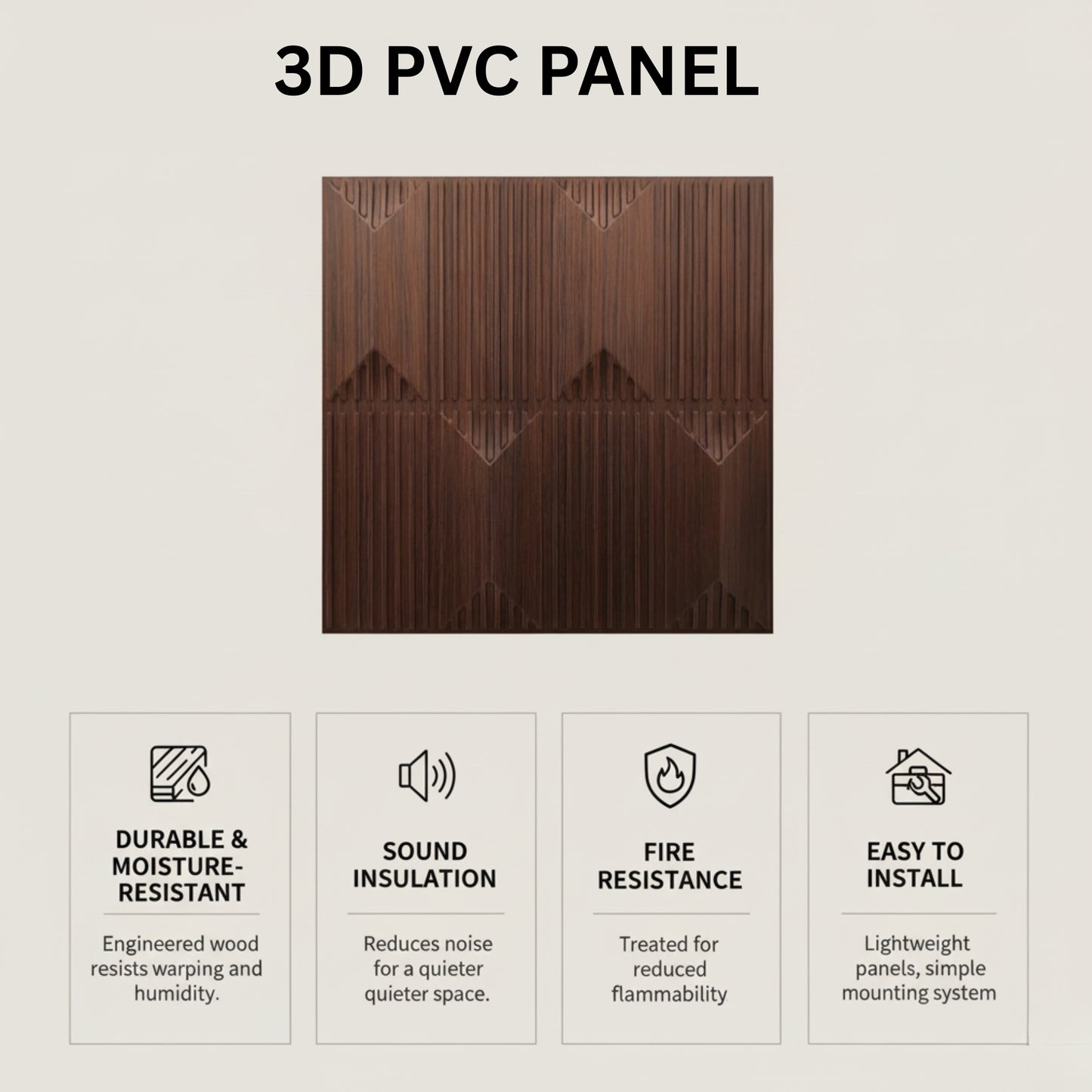 Walnut Wood 3D Wall Panels Artisan Design