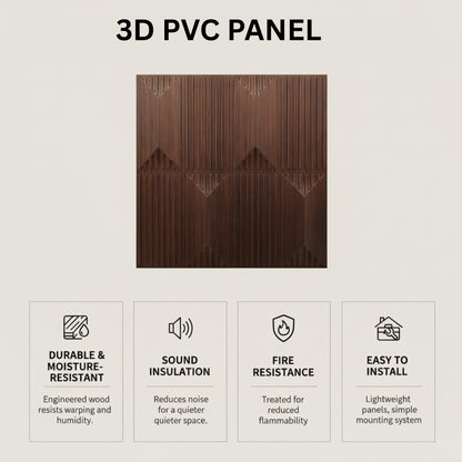 Walnut Wood 3D Wall Panels Artisan Design