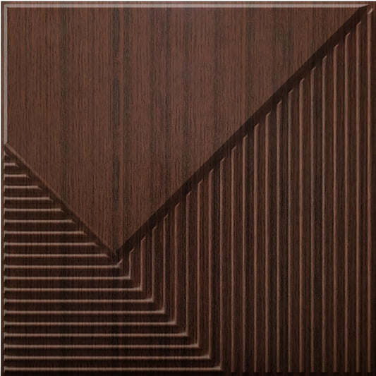 Walnut Wood 3D Wall Panels Fluted Design
