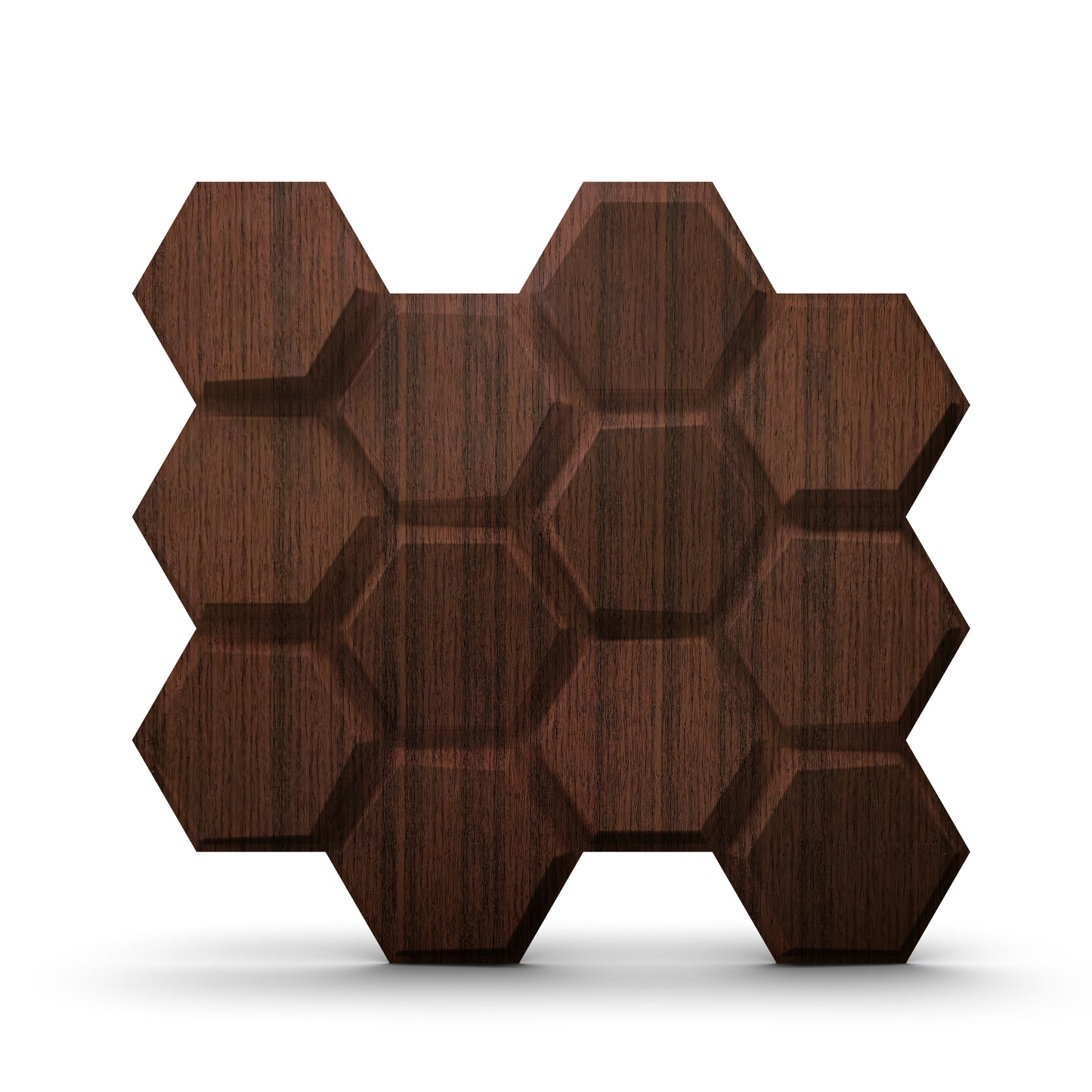 Walnut Wood 3D Wall Panels Hexagon Design-td038