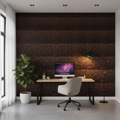 Walnut Wood 3D Wall Panels Luna Design