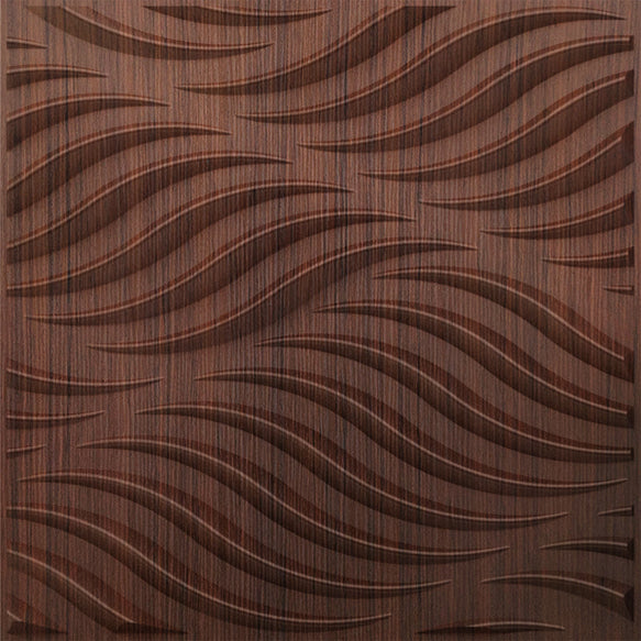 Walnut Wood 3D Wall Panels Swirl Design
