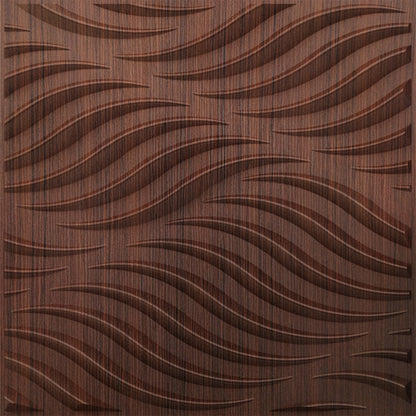 Walnut Wood 3D Wall Panels Swirl Design