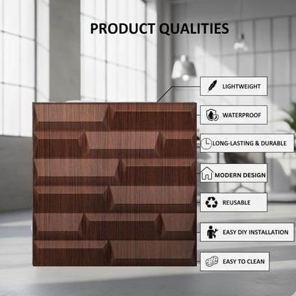 Walnut Wood 3D Wall Panels Vault Design