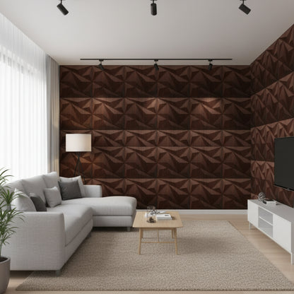 Walnut Wood 3D Wall Panels Alps Design-1