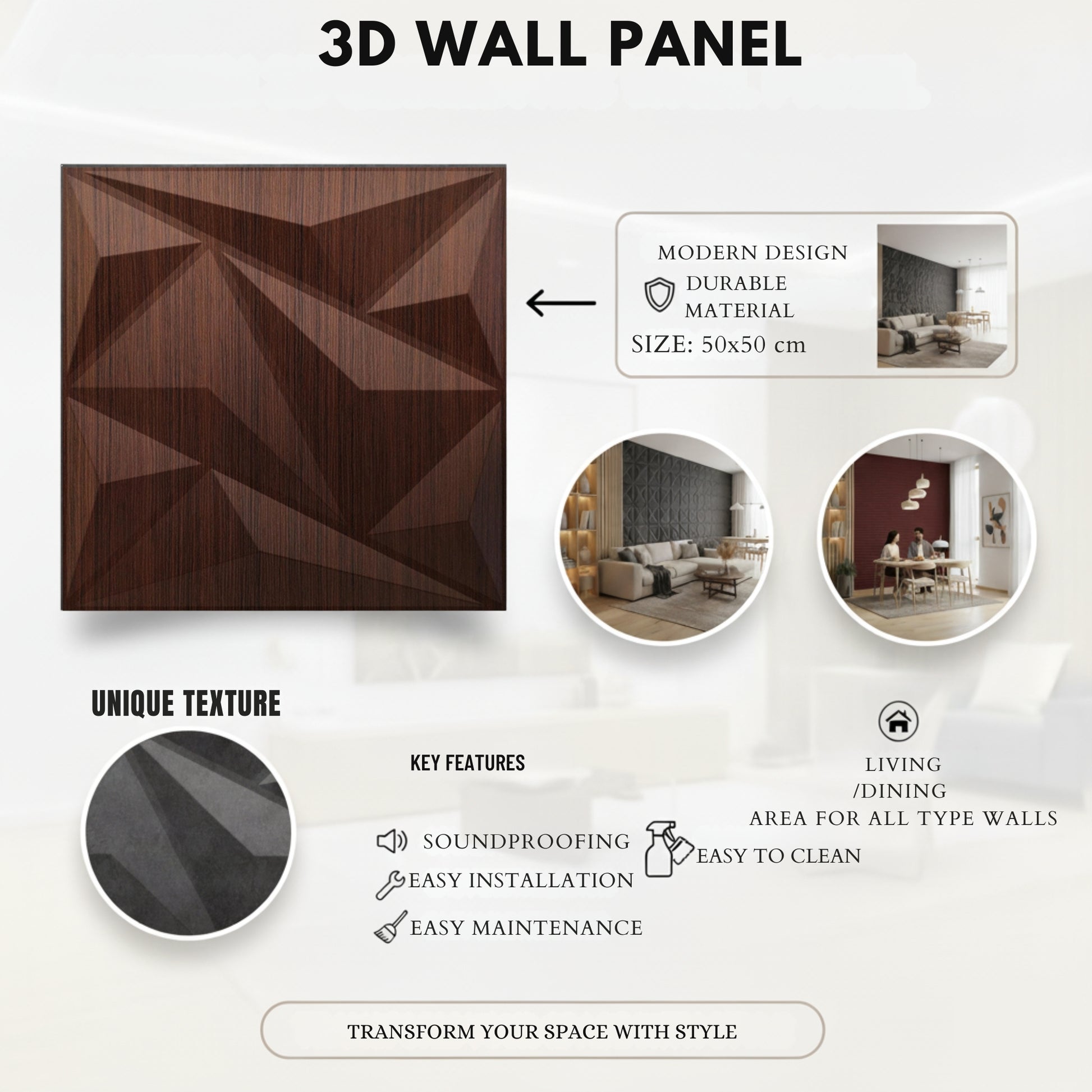Walnut Wood 3D Wall Panels Alps Design