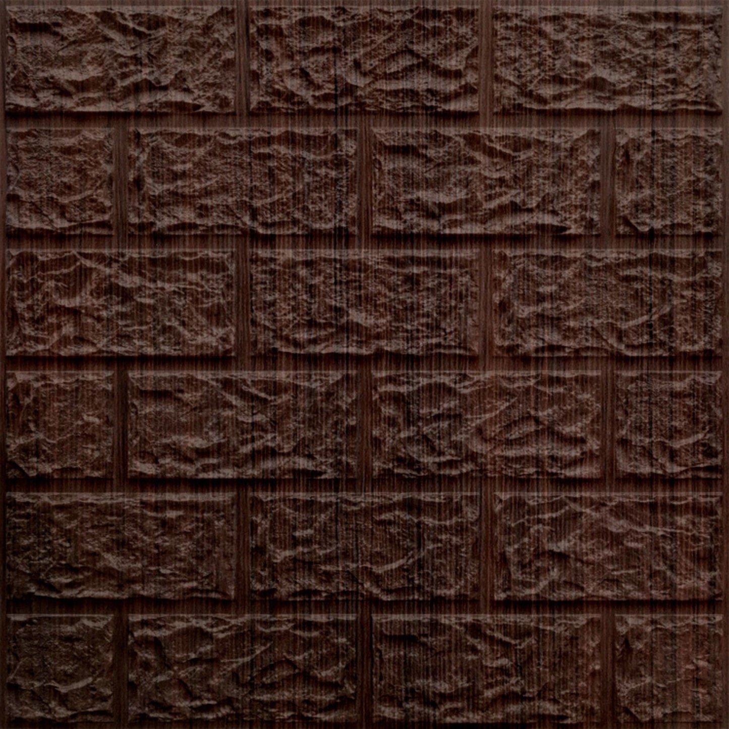 Walnut Wood Self Adhesive 3D Panels Brick Design