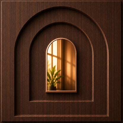 Walnut Wood Copper Archi Design Acrylic 3D Wall Panel