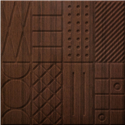 Walnut Wood Self Adhesive Panels Square Design