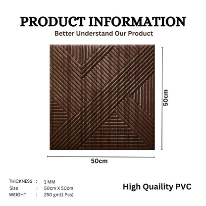 Walnut Wood Self Adhesive Panels Line Abstract Design
