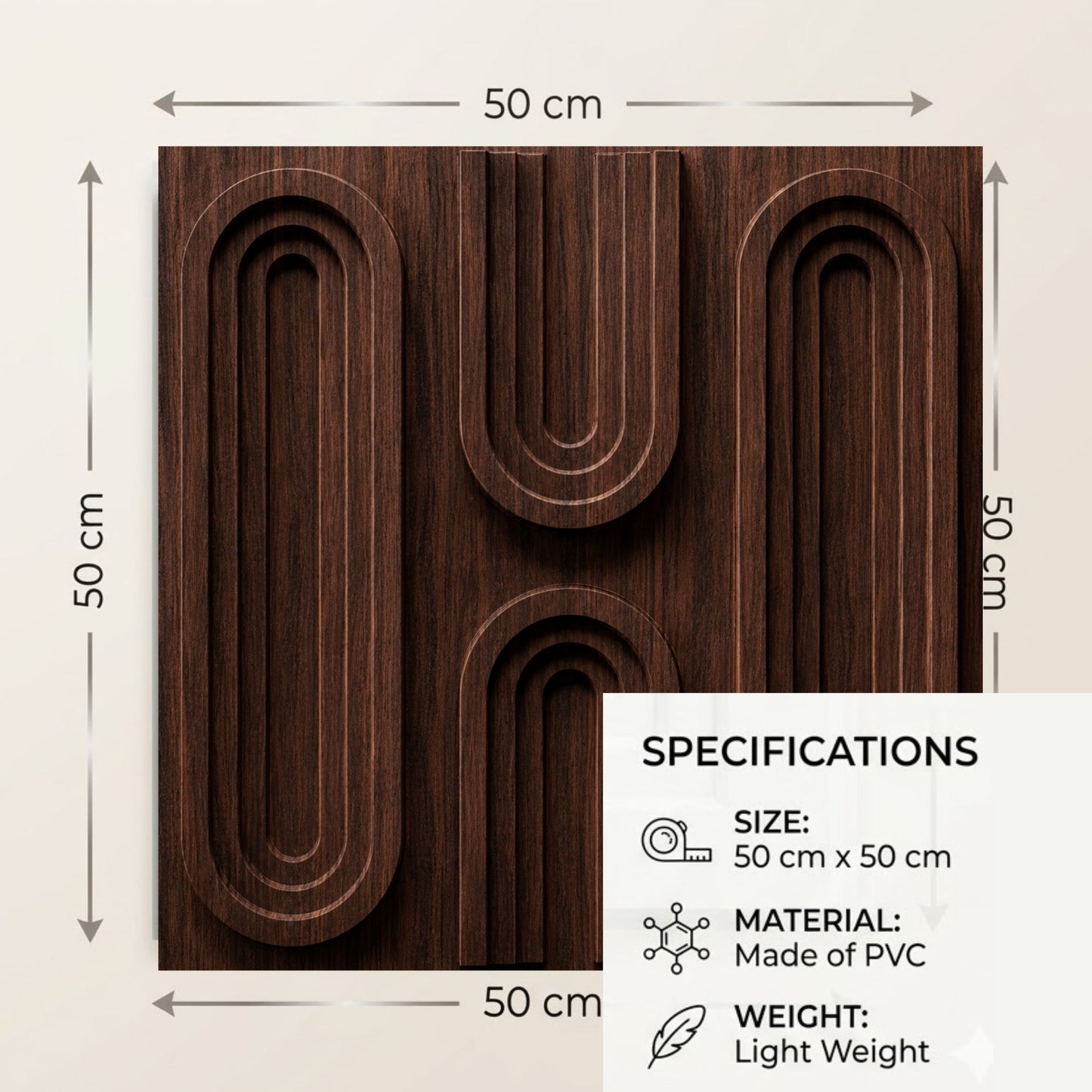 Walnut Wood Loops Design 3D Wall Panel-2