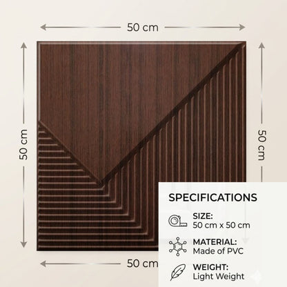 Walnut Wood Plaina Design 3D Wall Panel-3