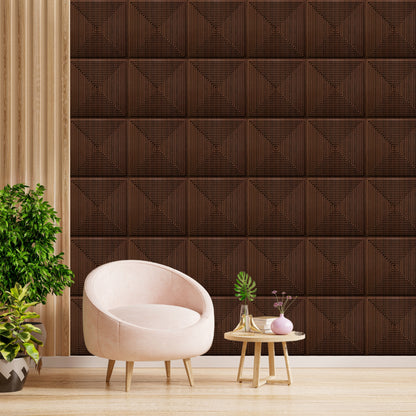 Walnut Wood Self Adhesive Panels Square Design TP112